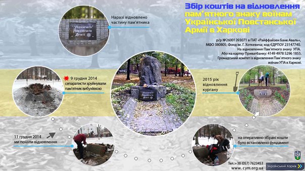 Відновимо пам’ятник УПА в Харкові!